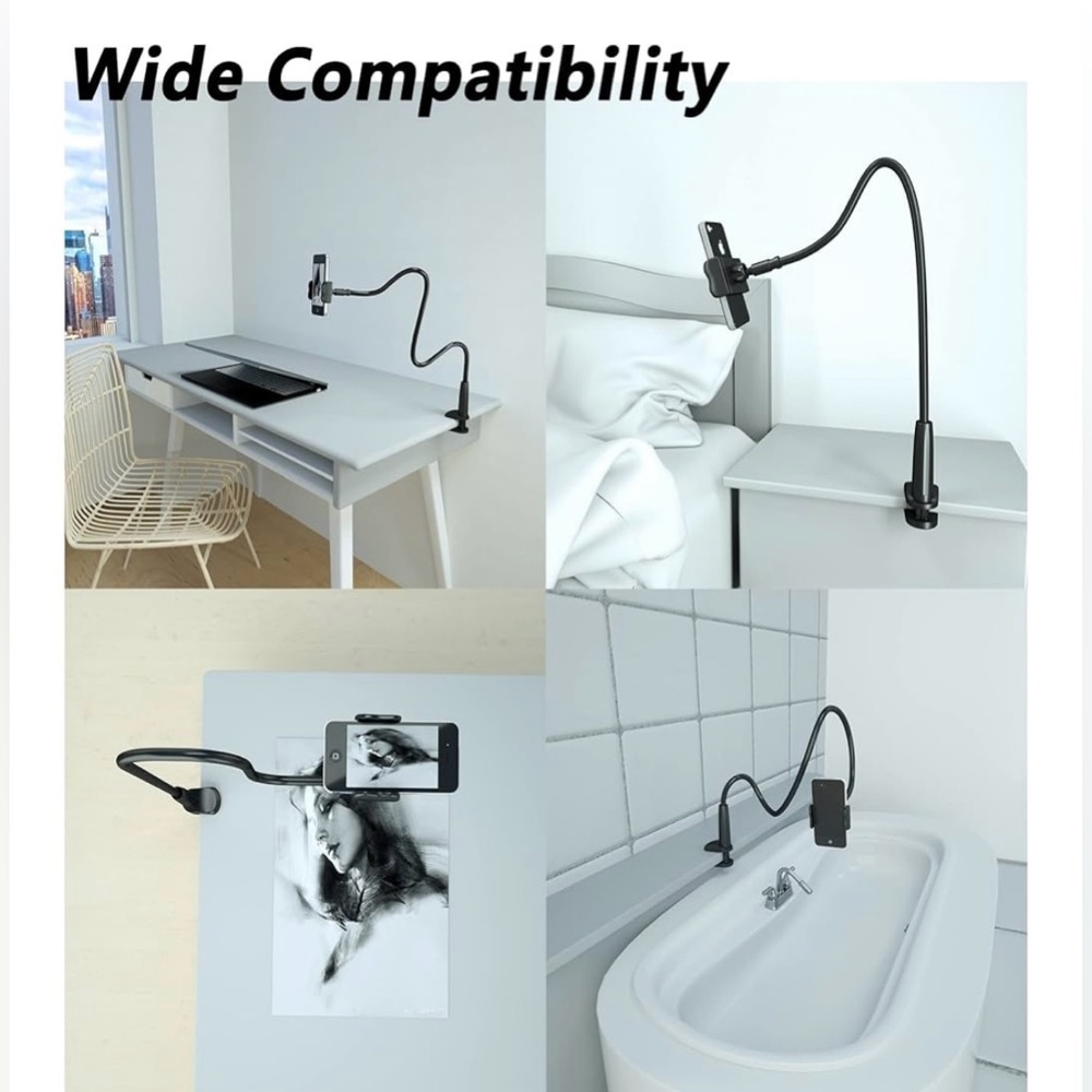 Flexible Gooseneck Cell Phone Clip Stand Holder - Picture 9 of 9